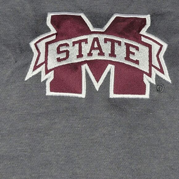 Mississippi State Bulldogs Mens L Sweatshirt Arch & Logo Tackle Twill Colosseum - Picture 4 of 13